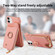 iPhone 12 Litchi Leather Oil Edge Ring Zipper Wallet Back Phone Case - Pink