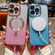 iPhone 12 Loves Gradient Glitter Bracelets Carbon Fiber Magsafe TPU Phone Case - Black