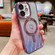 iPhone 12 Loves Leaves Gradient Glitter Carbon Fiber Magsafe TPU Phone Case - Purple