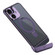iPhone 12 Metal Scissor Design Aroma MagSafe Ring Holder Phone Case - Purple