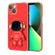 iPhone 12 Plating Astronaut Holder Phone Case - Red