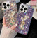 iPhone 12 Plum Blossom Handmade Diamond Inlay PC Phone Case - Purple