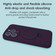 iPhone 12 Precision Hole Liquid Silicone MagSafe Metal Ring Holder Phone Case - Dark Purple