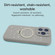 iPhone 12 Precision Hole Liquid Silicone MagSafe Metal Ring Holder Phone Case - Rock Grey