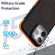 iPhone 12 Pro / 12 Magsafe Dual-Color Skin Feel Lens Film Phone Case with Lens Fold Holder - Gray