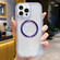 iPhone 12 Pro 3 in 1 Airbag CD Texture MagSafe Phone Case - Taro Purple