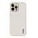 iPhone 12 Pro AZNS Electroplated Frame Crocodile Texture Full Coverage Phone Case - White