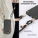 iPhone 12 Pro Carbon Fiber Texture Leather Back Phone Case with Crossbody Strap - Black