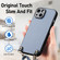 iPhone 12 Pro Carbon Fiber Texture Leather Back Phone Case with Crossbody Strap - Blue