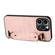 iPhone 12 Pro Crocodile Wristband Wallet Leather Back Cover Phone Case - Pink