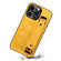 iPhone 12 Pro Crocodile Wristband Wallet Leather Back Cover Phone Case - Yellow