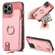 iPhone 12 Pro Cross Leather Ring Vertical Zipper Wallet Back Phone Case - Pink