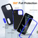 iPhone 12 Pro Defender Gen2 Rugged PC + Silicone Phone Case with Holder - Dark Blue