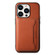 iPhone 12 Pro Denior Cowhide Texture Leather MagSafe Detachable Wallet Phone Case - Brown
