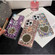 iPhone 12 Pro Diamond Mirror Rabbit Handmade PC Phone Case - Purple Flower Mirror