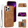 iPhone 12 Pro Dream Magnetic Back Cover Card Wallet Phone Case - Brown
