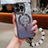 iPhone 12 Pro Dual-Love Feather Gradient Glitter Bracelets Magsafe TPU Phone Case - Black