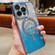 iPhone 12 Pro Dual-Love Feather Gradient Glitter Magsafe TPU Phone Case - Blue