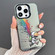 iPhone 12 Pro Dual-sided IMD Animal Graffiti TPU + PC Phone Case - Running Astronauts