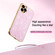 iPhone 12 Pro Electroplating Star Diamond CD Texture Lens Ring Phone Case - Pink