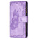 iPhone 12 Pro Flying Butterfly Embossing Pattern Zipper Horizontal Flip Leather Case with Holder & Card Slots & Wallet - Purple
