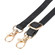 iPhone 12 Pro Geometric Zipper Wallet Side Buckle Leather Phone Case with Crossbody Lanyard - Black
