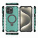 iPhone 12 Pro Grating Holder Shockproof Phone Case - Green