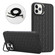iPhone 12 Pro Honeycomb Radiating Lens Holder Magsafe Phone Case with Lanyard - Black