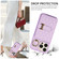 iPhone 12 Pro Horizontal Card Bag Ring Holder Phone Case with Dual Lanyard - Purple