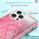 iPhone 12 Pro IMD Gradient Feather PC Hybrid TPU Phone Case - Rose Red