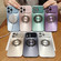 iPhone 12 Pro Large Window Diamond Magnifier Magnetic Phone Case - Pink