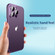 iPhone 12 Pro Macaron PC Phone Pure Border Frame with Lens Glass Film - Purple