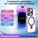 iPhone 12 Pro Max Crystal TPU Hybrid PC MagSafe Holder Phone Case - Transparent Blue