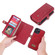 iPhone 12 Pro Multi-functional Zipper Wallet Leather Phone Case - Red