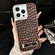 iPhone 12 Pro Pebble Pattern PU MagSafe Phone Case with Holder - Gold