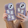 iPhone 12 Pro Plush Cute Rabbit Full Coverage Phone Case - Purple