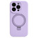 iPhone 12 Pro Precision Hole Liquid Silicone MagSafe Metal Ring Holder Phone Case - Purple