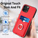 iPhone 12 Pro R20 Ring Card Holder Phone Case - Red