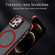 iPhone 12 Pro Rainbow Series Skin Feel MagSafe Lens Holder Phone Case - Red