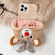 iPhone 12 Pro Reindeer Hat Plush Full Coverage Phone Case