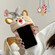 iPhone 12 Pro Reindeer Hat Plush Full Coverage Phone Case