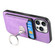 iPhone 12 Pro Retro Folding Ring Holder Card Bag MagSafe Phone Case - Purple