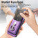 iPhone 12 Pro Retro Folding Ring Holder Card Bag MagSafe Phone Case - Purple