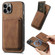 iPhone 12 Pro Retro Leather Card Bag Magnetic Phone Case - Brown