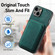 iPhone 12 Pro Retro Leather Card Bag Magnetic Phone Case - Green