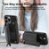 iPhone 12 Pro Retro Leather Zipper Wallet Back Phone Case - Black