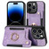 iPhone 12 Pro Retro Skin-feel Ring Multi-card Wallet Phone Case - Purple