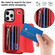 iPhone 12 Pro RFID Card Slot Phone Case with Long Lanyard - Red