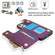 iPhone 12 Pro RFlD Anti-theft Double Buckle Ring Zipper Card Phone Case - Dark Purple