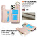 iPhone 12 Pro RFlD Anti-theft Double Buckle Ring Zipper Card Phone Case - Rose Gold